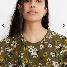 Load image into Gallery viewer, Madewell Georgette Peplum Top in Wildblooms
