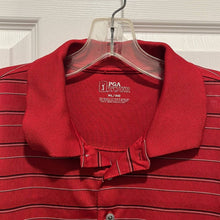 Load image into Gallery viewer, Size XL PGA Tour Mens Red Stripe Golf Polo
