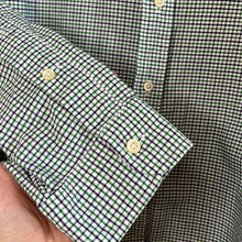 Load image into Gallery viewer, Large Ralph Lauren Men’s Navy Blue &amp; Green Printed Button Up Polo Shirt
