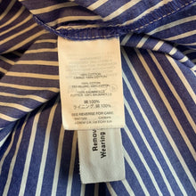 Load image into Gallery viewer, Size 6 J. Crew Garratt Tiered Ruffle Striped Cotton Poplin Maxi Dress
