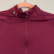 Load image into Gallery viewer, Small Under Armour Dark Magenta Quarter Zip Up Shirt

