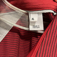 Load image into Gallery viewer, Size XL AdiPure By Adidas NWOT Red &amp; Black Stripe Short Sleeve Men’s Polo Shirt
