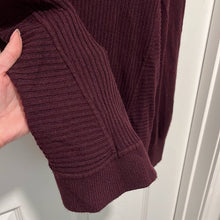 Load image into Gallery viewer, Medium French Connection Plum Dark Purple Crew Neck Long Sleeve Sweater
