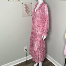 Load image into Gallery viewer, Sz Small Free Ppl Feeling Groovy Maxi Peasant Prairie Dress in Pink Print

