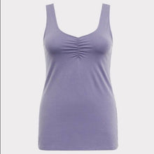 Load image into Gallery viewer, Size 5 XL Torrid GREY RUCHED V-NECK FOXY TANK
