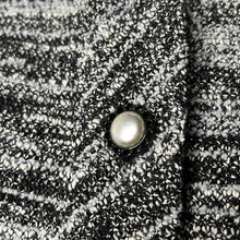 Load image into Gallery viewer, 1X Karl Lagerfeld Paris Black White Heather Button Up Jacket
