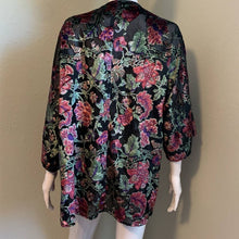 Load image into Gallery viewer, One Size Anthropologie Feathers By Tolani Crushed Velvet Floral Cover
