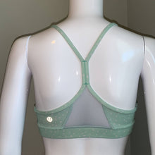 Load image into Gallery viewer, Size XS Lululemon Flow Y Bra IV in Petit Dot Fresh Teal / Fresh Teal
