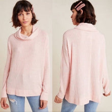 Load image into Gallery viewer, XS Anthropologie Maeve NWOT Blush Pink Cowl Neck Ribbed Sweater Top
