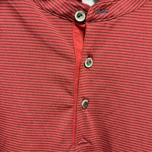 Load image into Gallery viewer, Size XL AdiPure By Adidas NWOT Red &amp; Black Stripe Short Sleeve Men’s Polo Shirt
