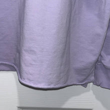 Load image into Gallery viewer, Large Calvin Klein Purple Embroidered Logo Raw Hem Sweatshirt Top
