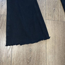 Load image into Gallery viewer, Size 30 A Loves A Boutique Black Denim Raw Hem Bell Bottom Flare Jeans

