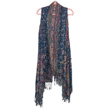 Load image into Gallery viewer, Soft Surroundings Boho Western Embroidered Tassel Long Vest
