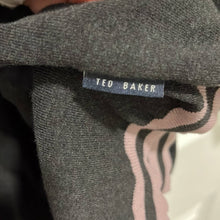 Load image into Gallery viewer, Size 7 (3XL ) Ted Baker London Mens Dark Gray &amp; Purple Stripe Polo Shirt
