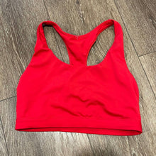 Load image into Gallery viewer, Small Fabletics Bright Red Criss Cross Strappy Sports Bra
