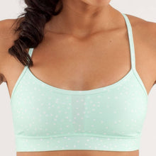 Load image into Gallery viewer, Size XS Lululemon Flow Y Bra IV in Petit Dot Fresh Teal / Fresh Teal

