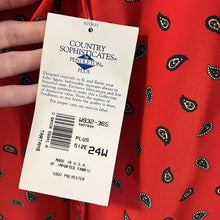 Load image into Gallery viewer, Size 24W Country Sophisticates By Pendleton NWT Plus Size Vintage Red Button Up Shirt
