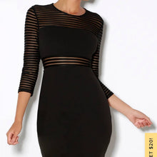 Load image into Gallery viewer, Size XXS Lulus Perfect Mesh Black Bodycon Dress
