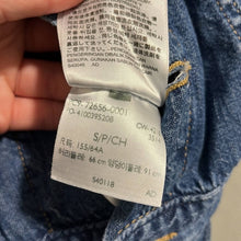 Load image into Gallery viewer, Small Levi’s Denim Button Front Tie Sleeveless Jumper
