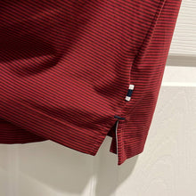 Load image into Gallery viewer, Size XL AdiPure By Adidas NWOT Red &amp; Black Stripe Short Sleeve Men’s Polo Shirt
